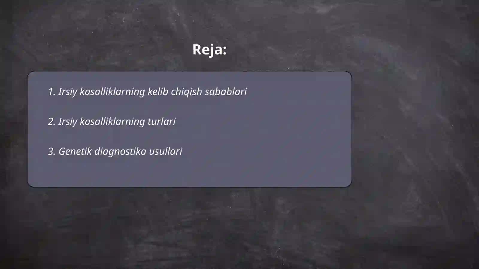 Irsiy kasalliklar 2