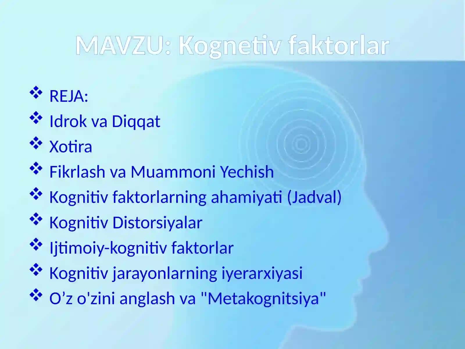Kognetivfaktorlar 2