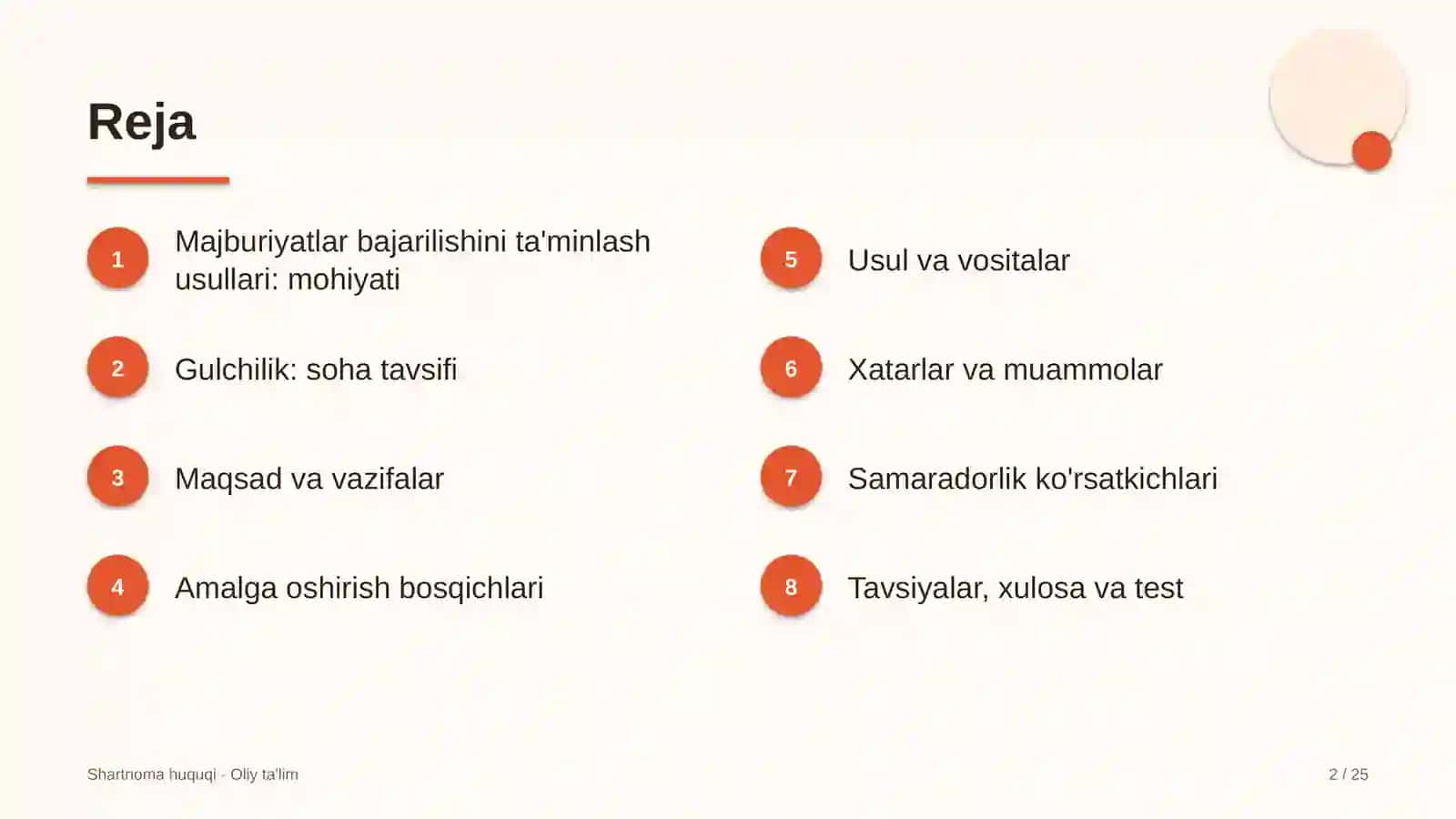Gulchilikda majburiyatlarning bajarilishini ta'minlash usullari 2