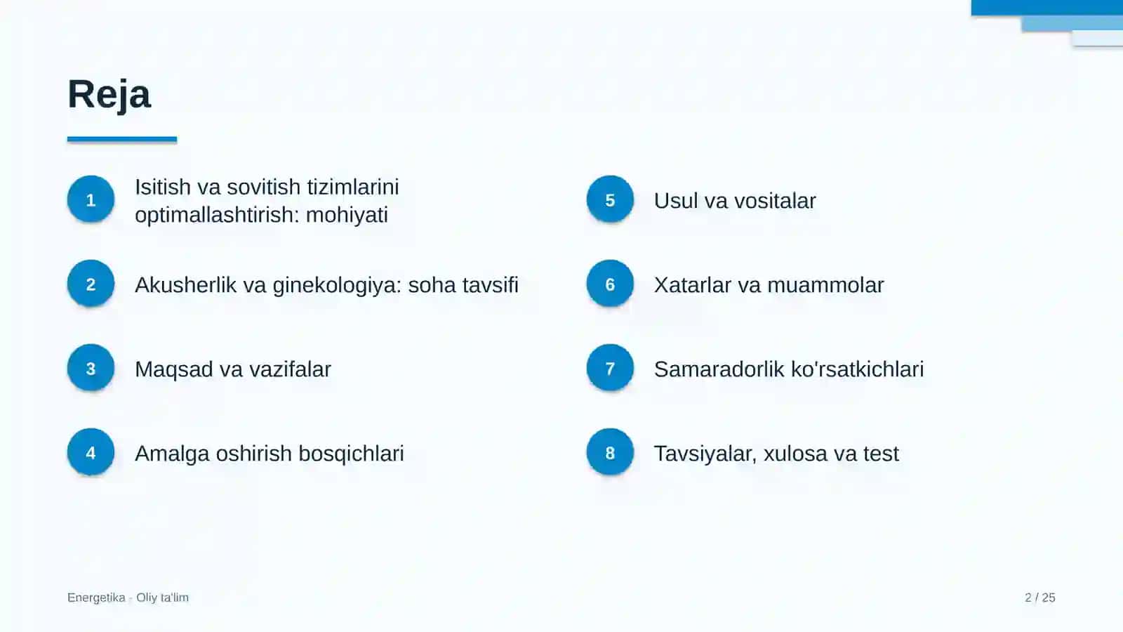 Akusherlik va ginekologiyada isitish va sovitish tizimlarini optimallashtirish 2