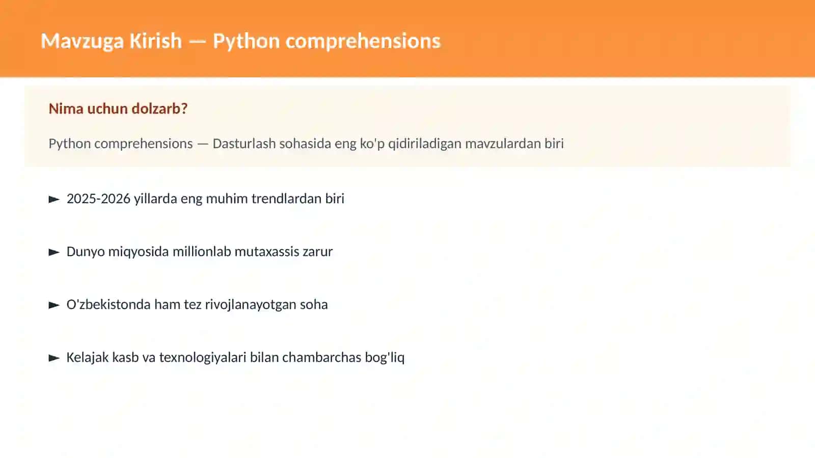 DASTURLASH | PYTHON DASTURLASH 2