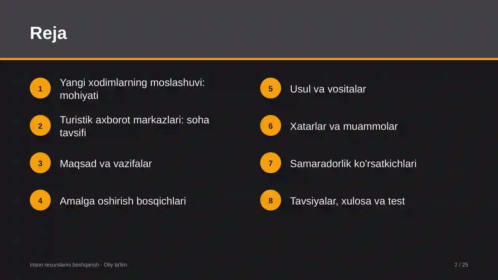 Turistik axborot markazlarida yangi xodimlarning moslashuvi 2
