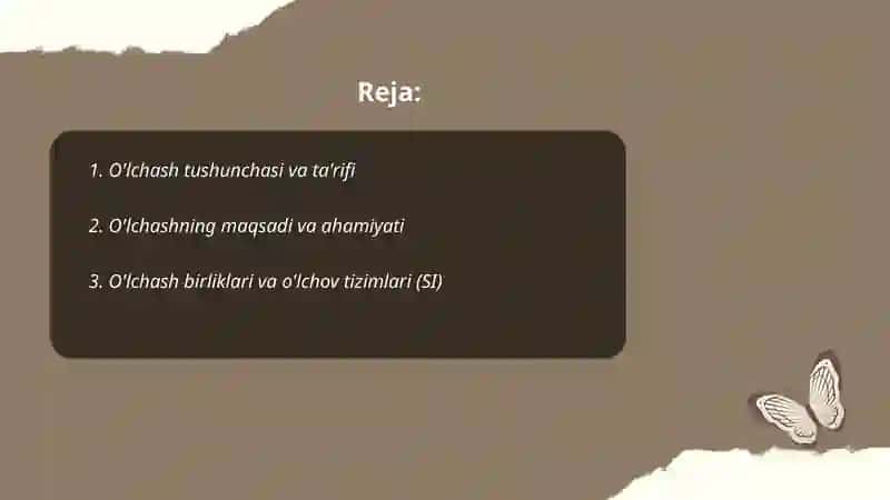 O'lchash haqida tushuncha 2
