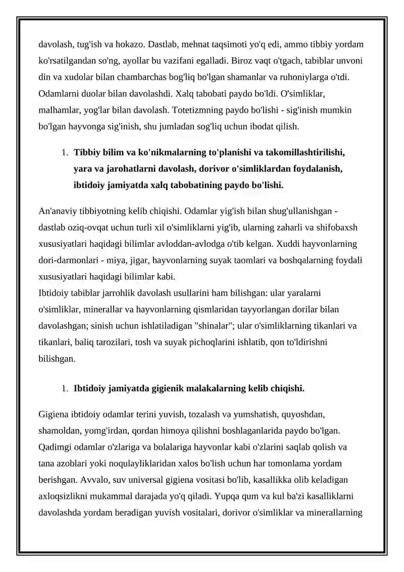 QADIMGI DUNYO TIBBIYOTI TARIXI 2