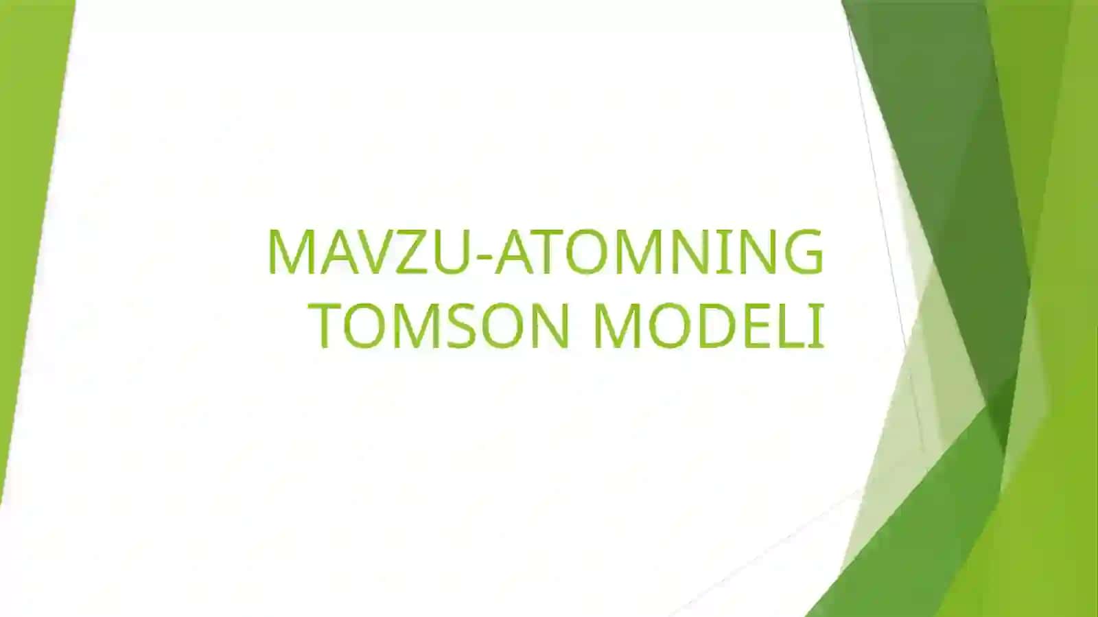 Atomning Tomson modeli 2