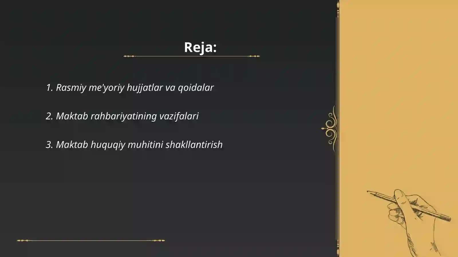 Rasmiy me'yoriy hujjatlar va qoidalar 2