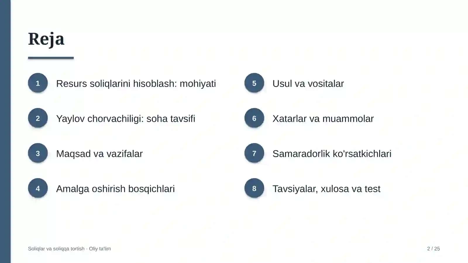 Yaylov chorvachiligida resurs soliqlarini hisoblash 2