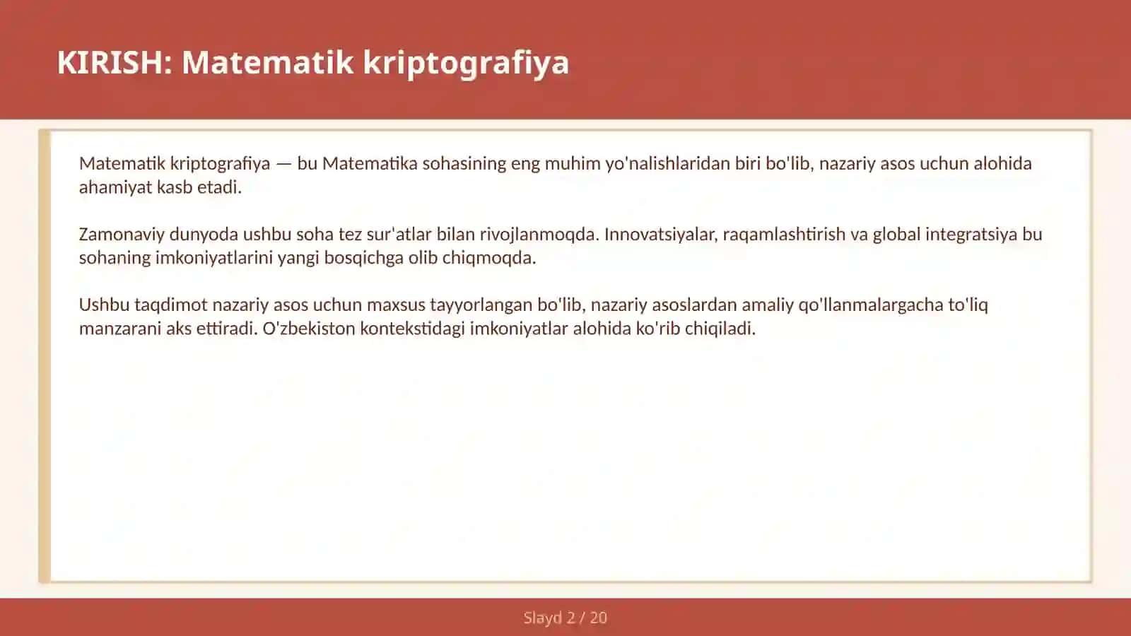 Matematik Kriptografiya 2
