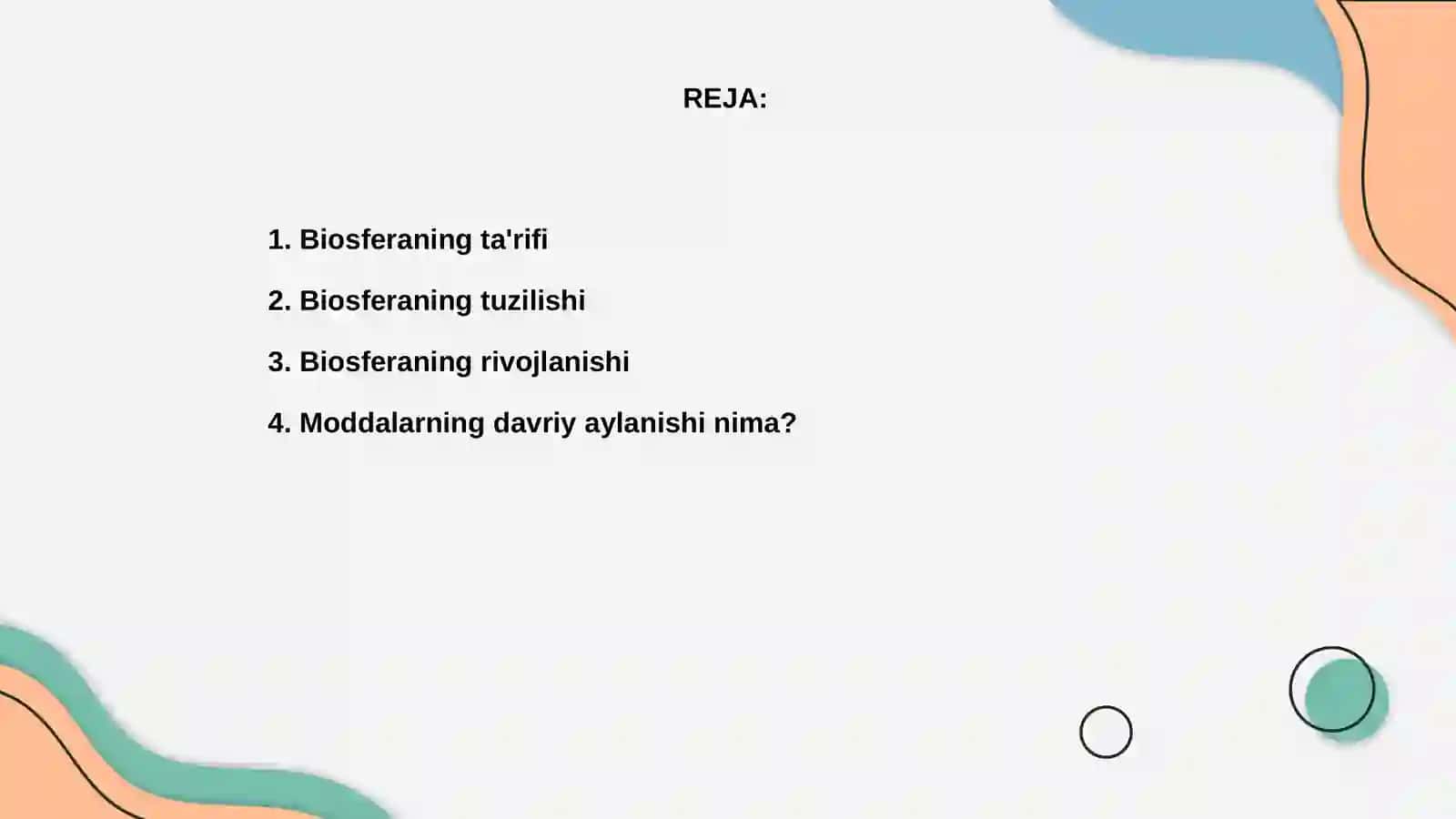 Biosferada moddalarning davriy aylanishi 2