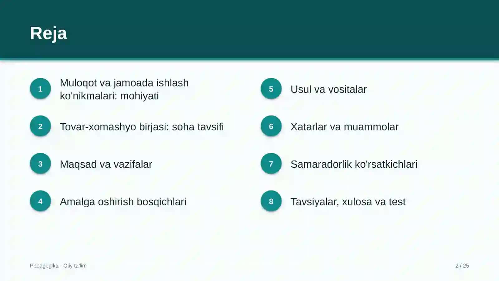 tovar xomashyo birjasida muloqot va jamoada ishlash ko'nikmalarini rivojlantirish 8143 2