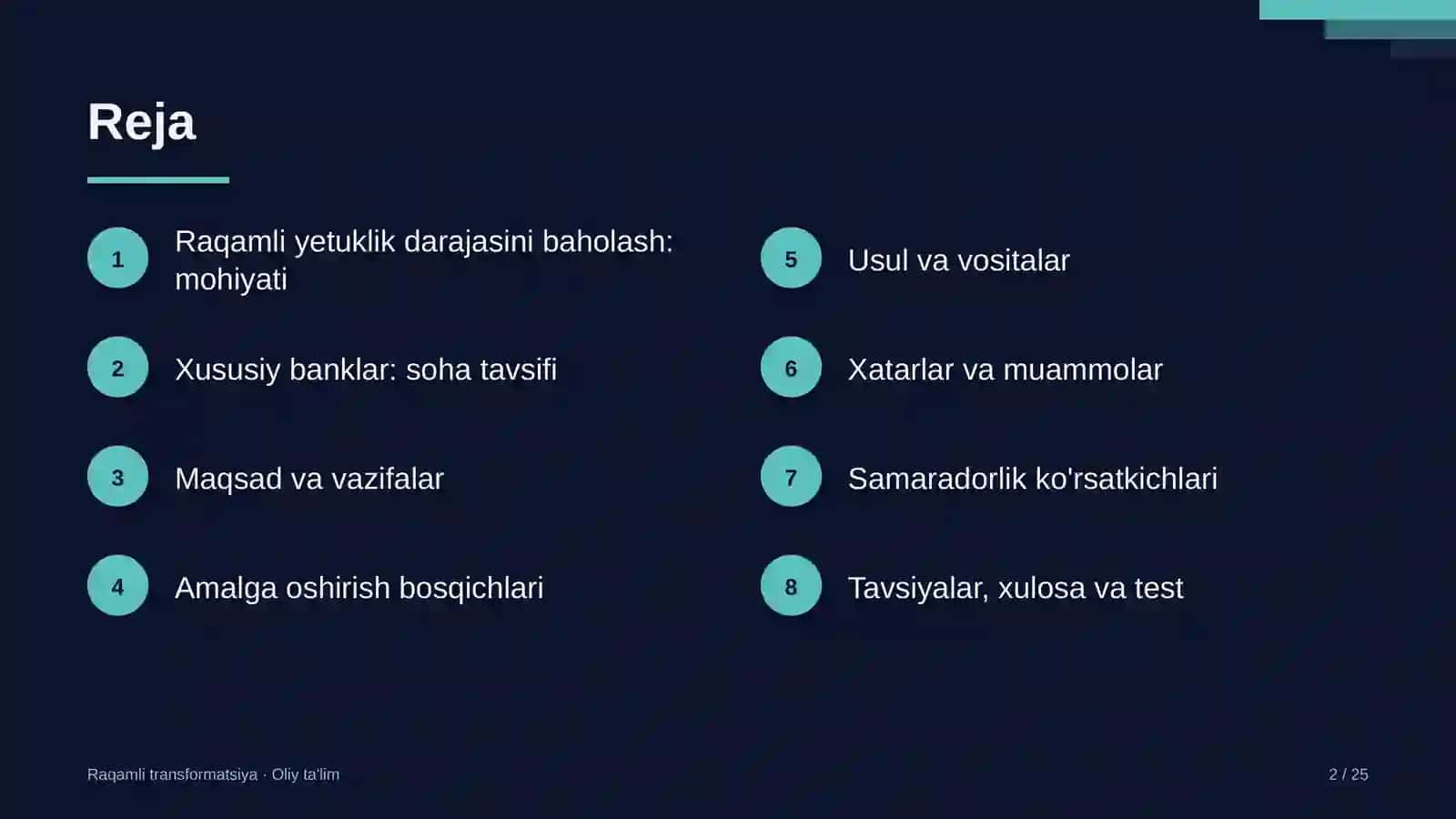 xususiy banklarda raqamli yetuklik darajasini baholash 2872 2