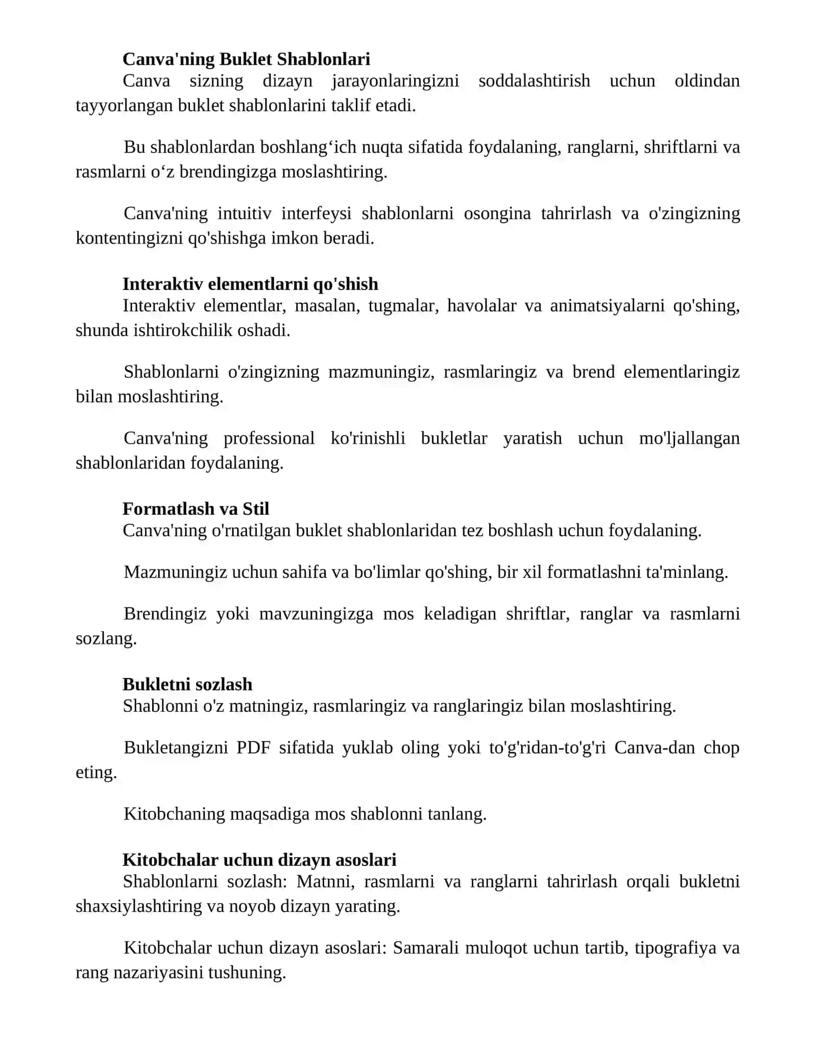 Canva Bukletlar Yaratish 2