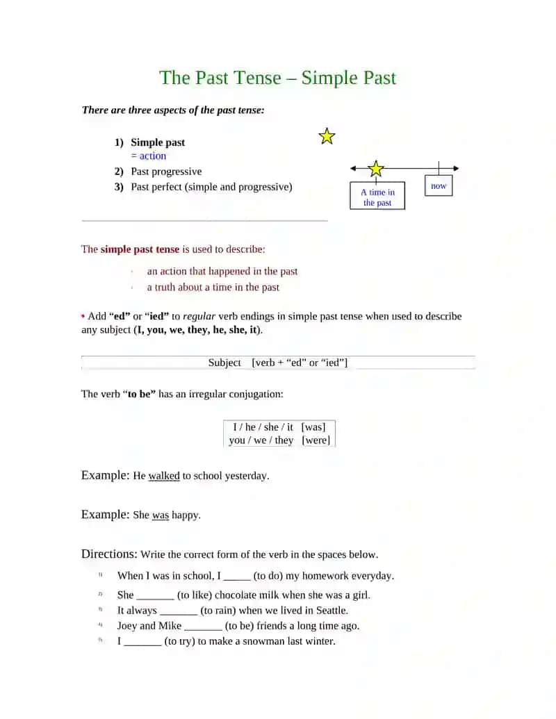 THEME:PAST SIMPLE TENSE 2