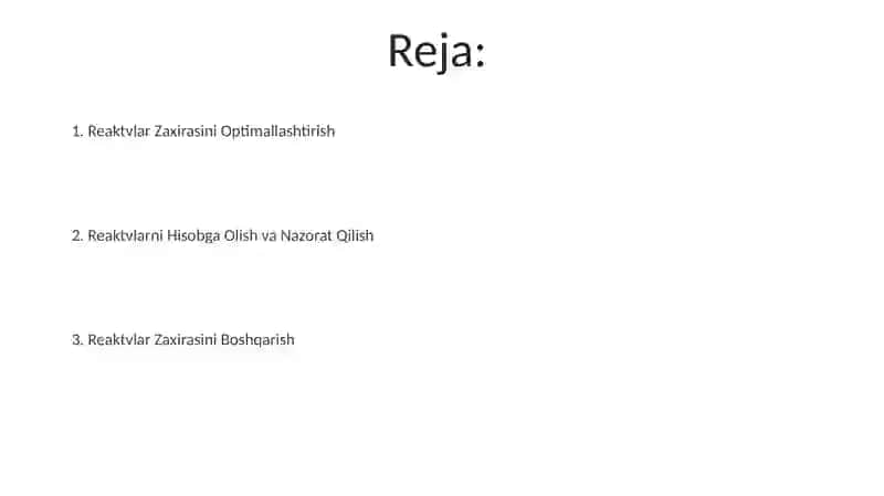 Reagent xojaligi 2