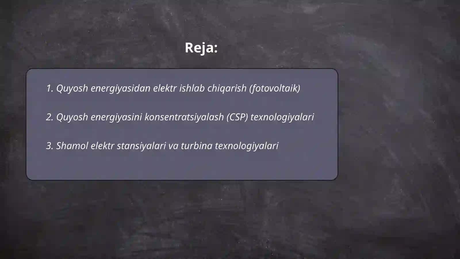 Muqobil elektr manbalari 2
