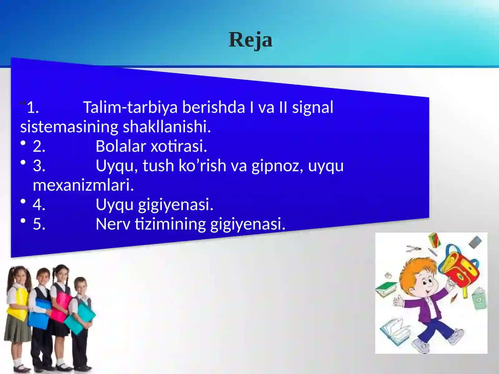 O’quvchi va talabalarning kun tartibi 2