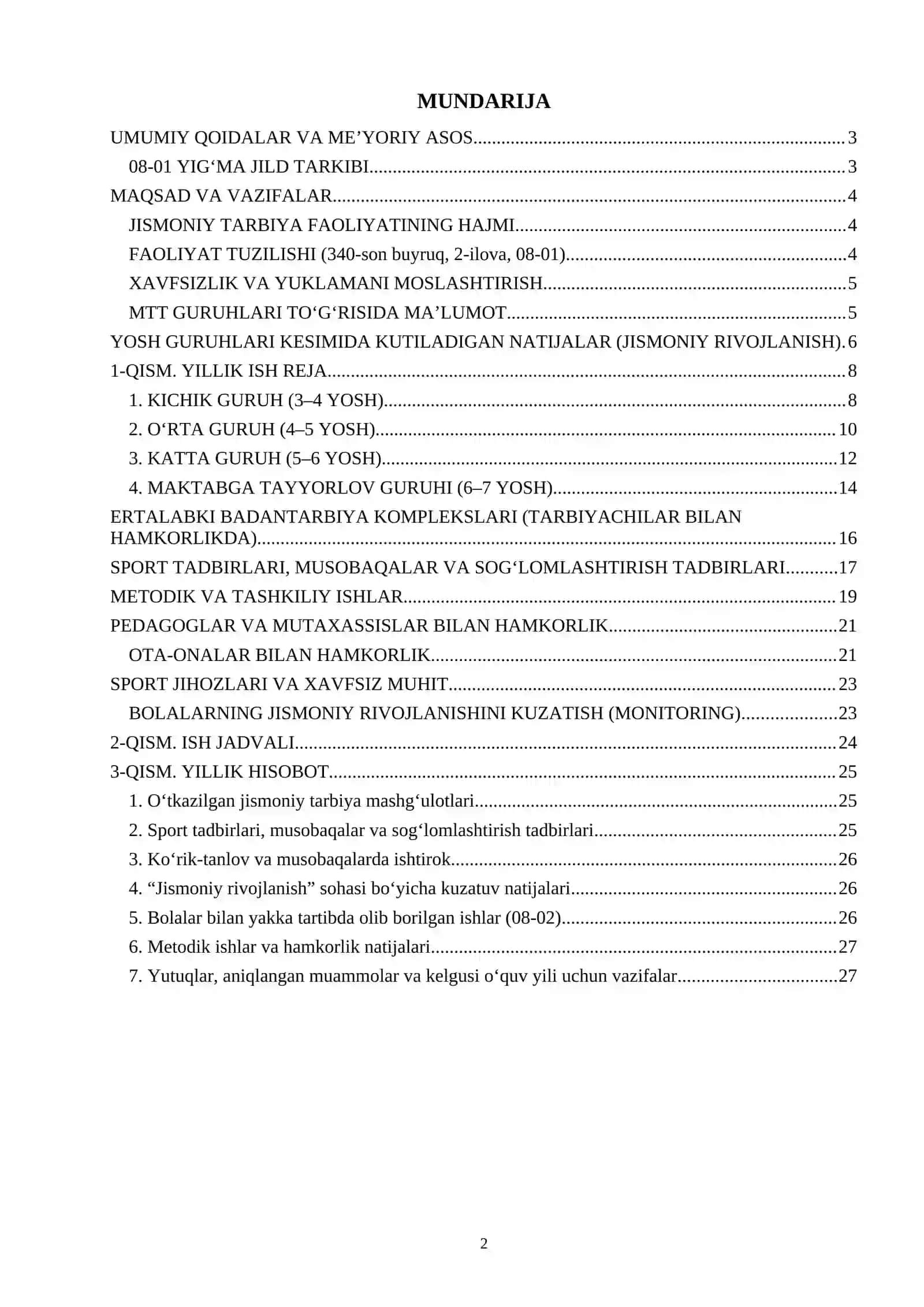 08-01 Jismoniy tarbiya yo‘riqchisi yillik ish rejasi 2026-2027 2