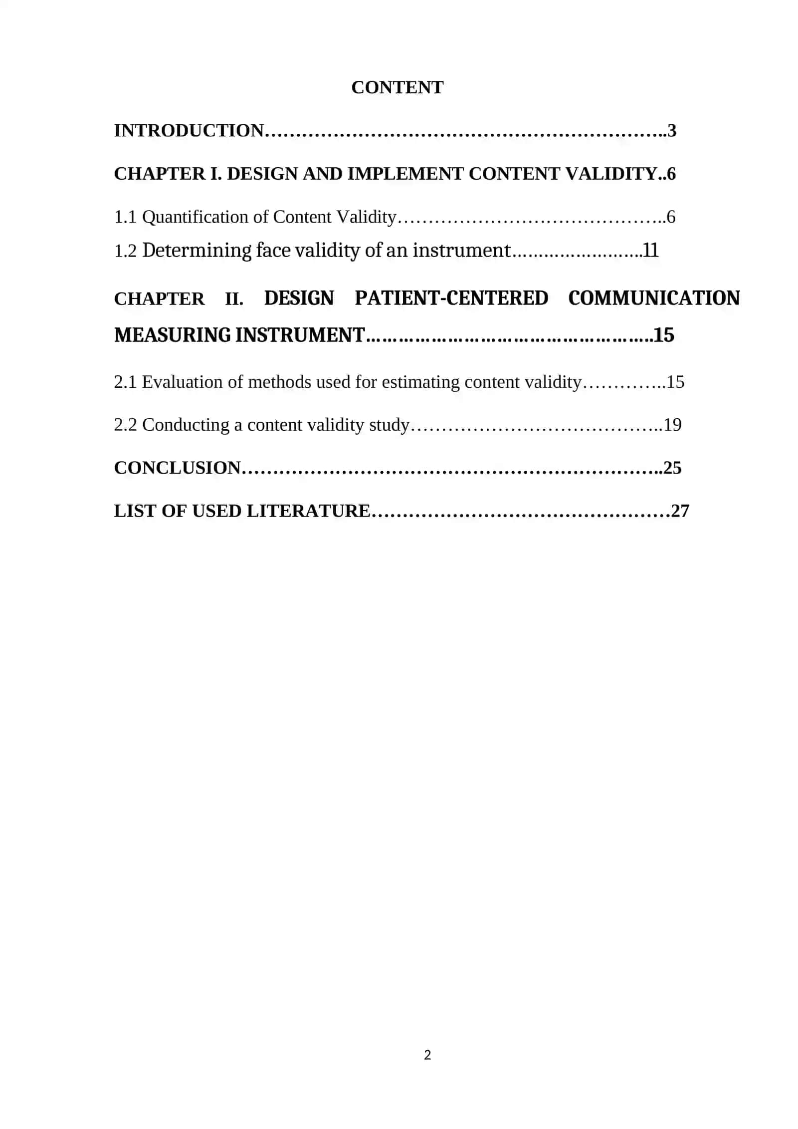 DESIGN AND IMPLEMENT CONTENT VALIDITY 2