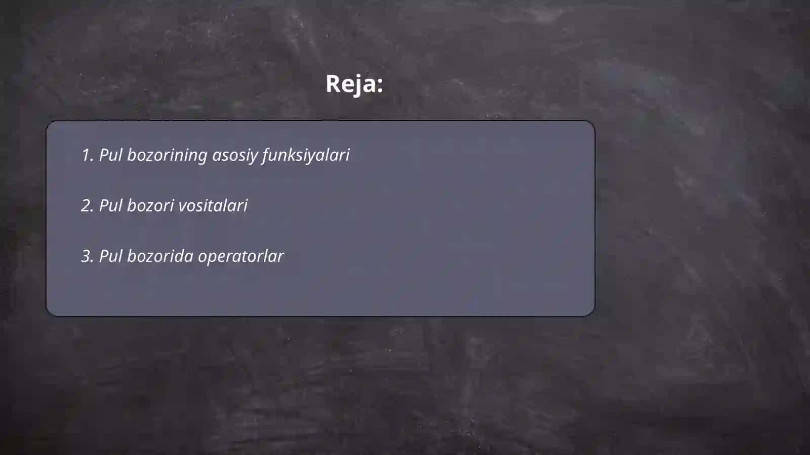 Pul Bozorining Roli 2