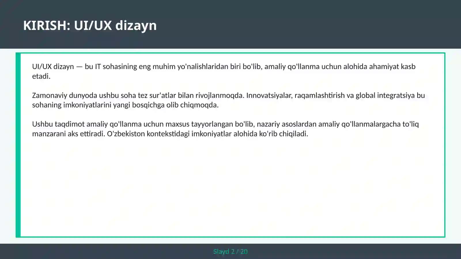 UI/UX DIZAYN 2