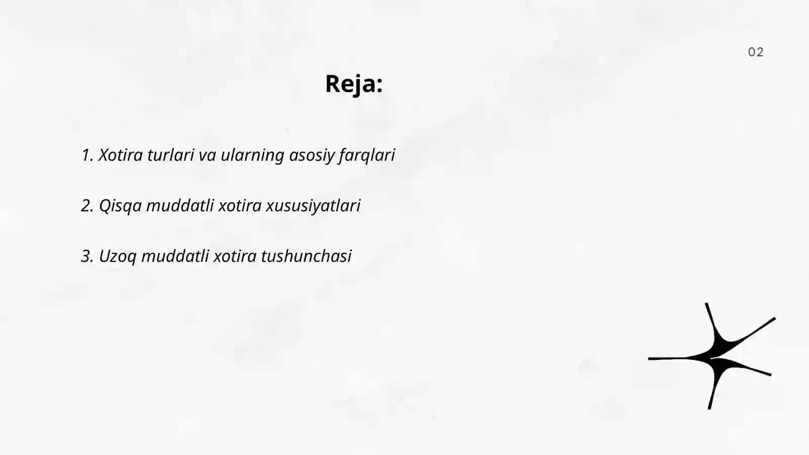 Xotira turlari va uning jarayonlari 2