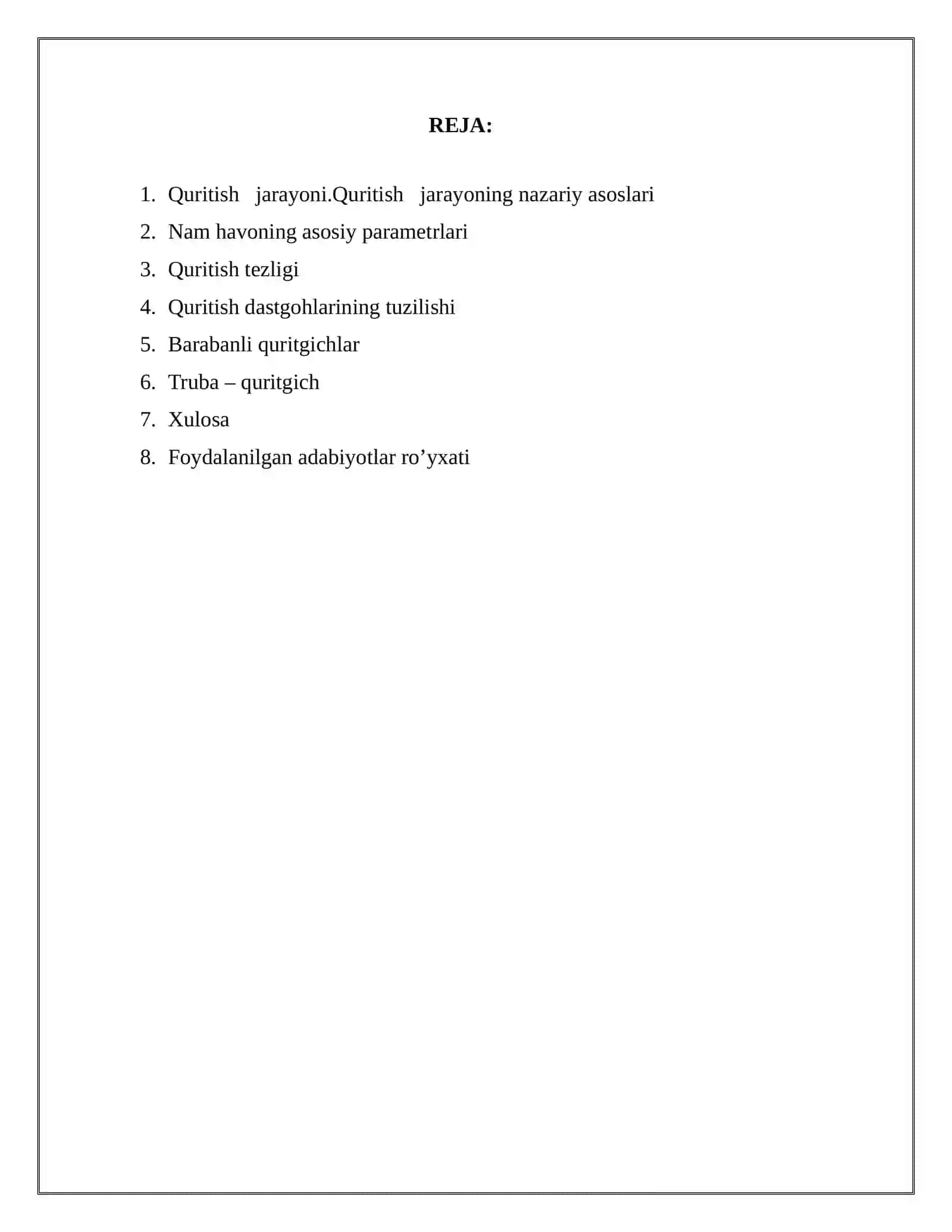 Quritish jarayoni,qurutish dastgohlari 2