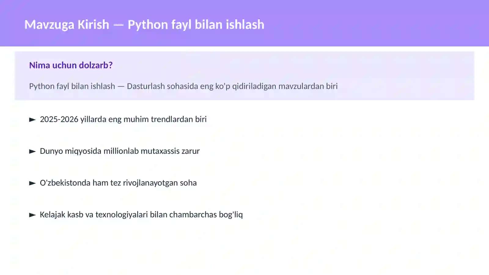 DASTURLASH | PYTHON DASTURLASH 2