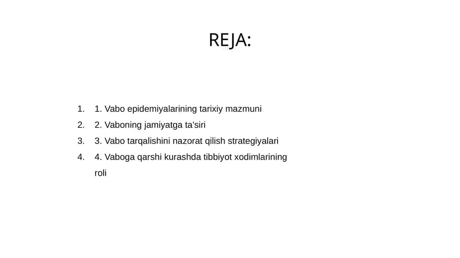 Vabo epidemiyalarining tarixiy mazmuni 2