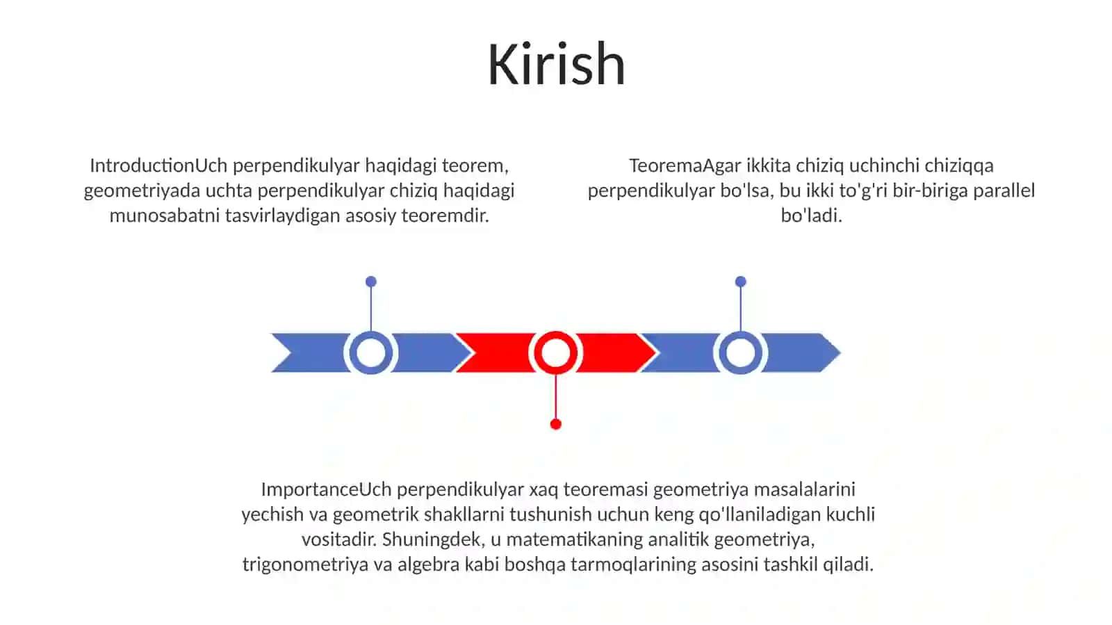 Uch Perpendikulyar Haqidagi Tiorema 2