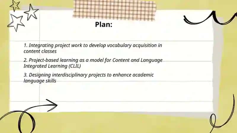 Project work: A means to promote language and content 2