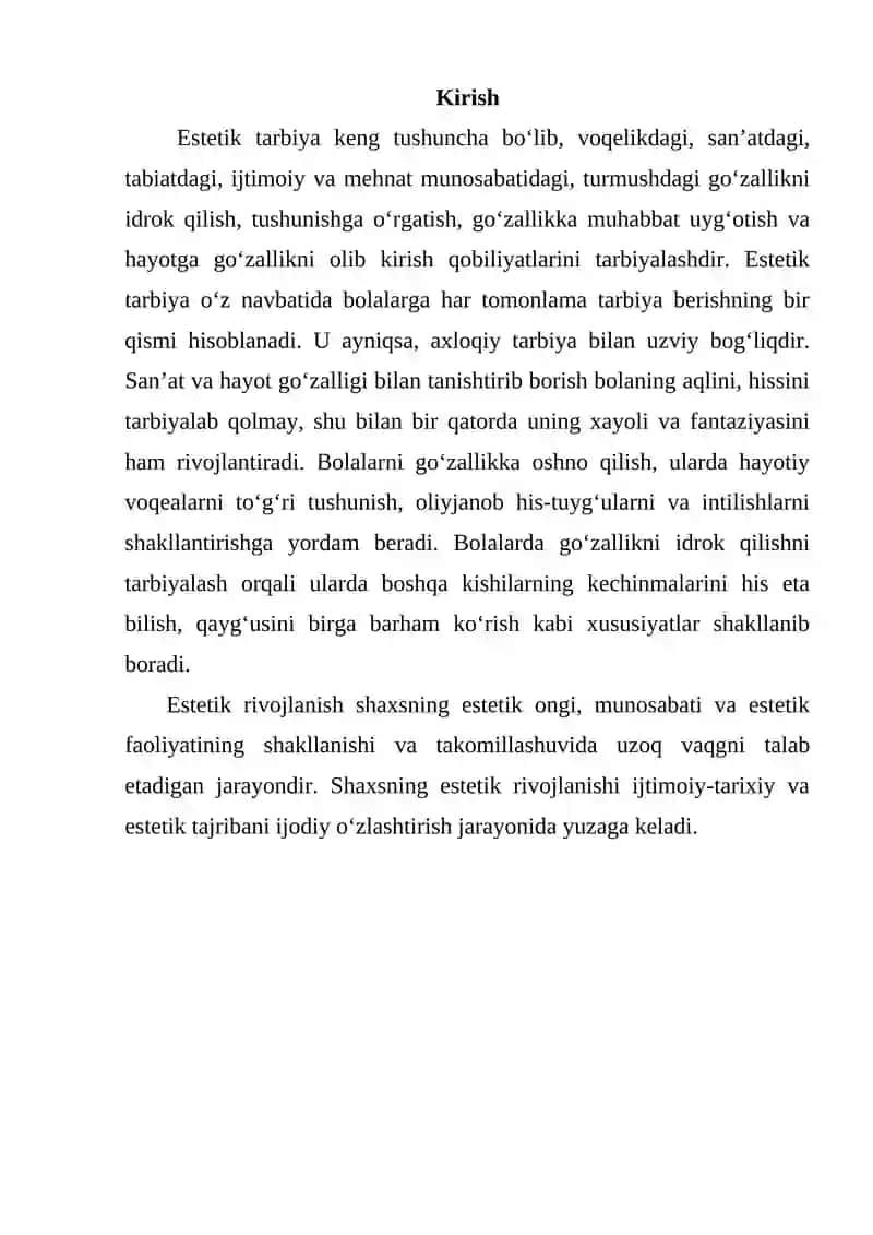 Estetik tarbiya 2
