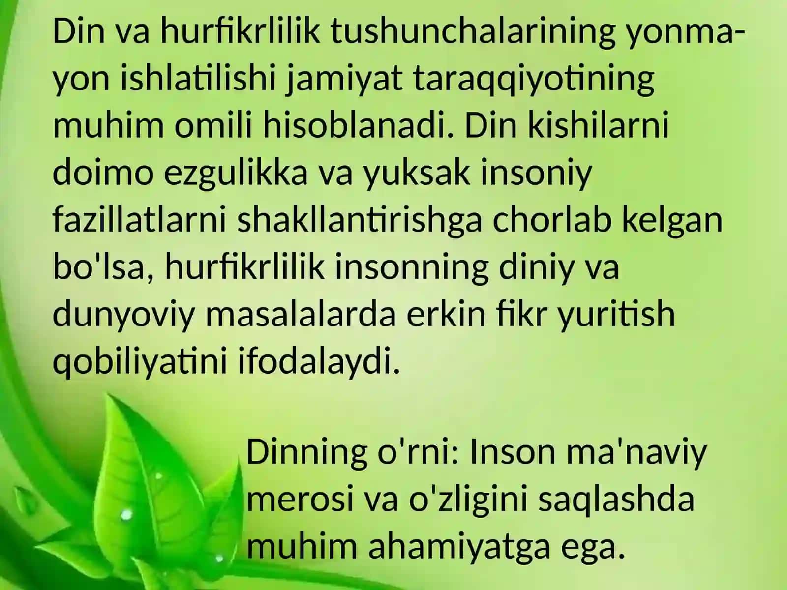 Diniy vahurfikrlilik 2