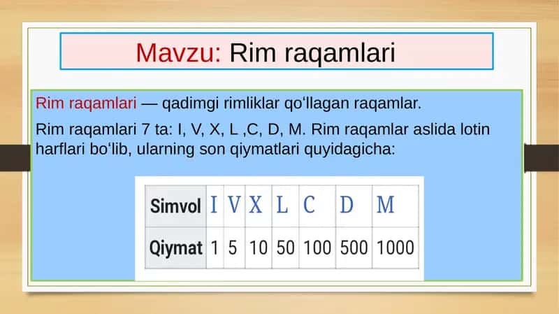 Rim Raqamlari 2