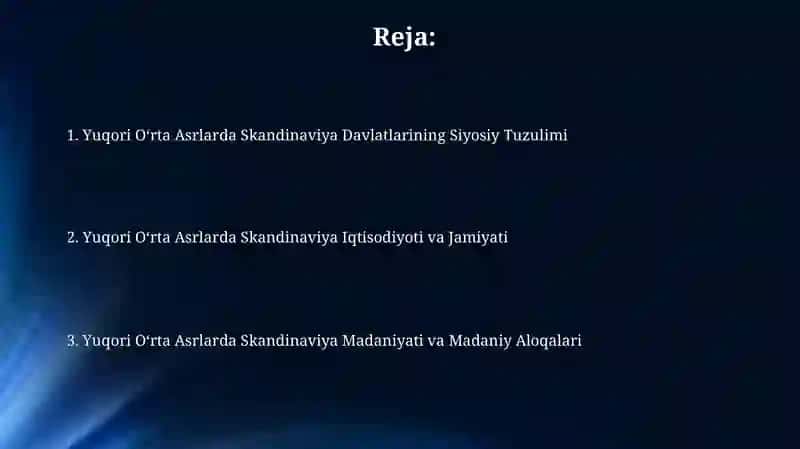 Yuqori Oʻrta Asrlarda Skandinaviya Davlatlarining Siyosiy Tuzulimi 2