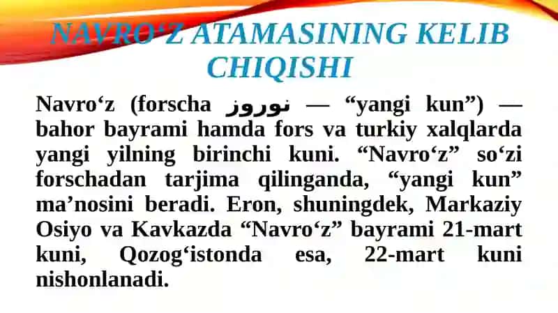 Navro‘z – yangilanish va yasharish bayrami 2
