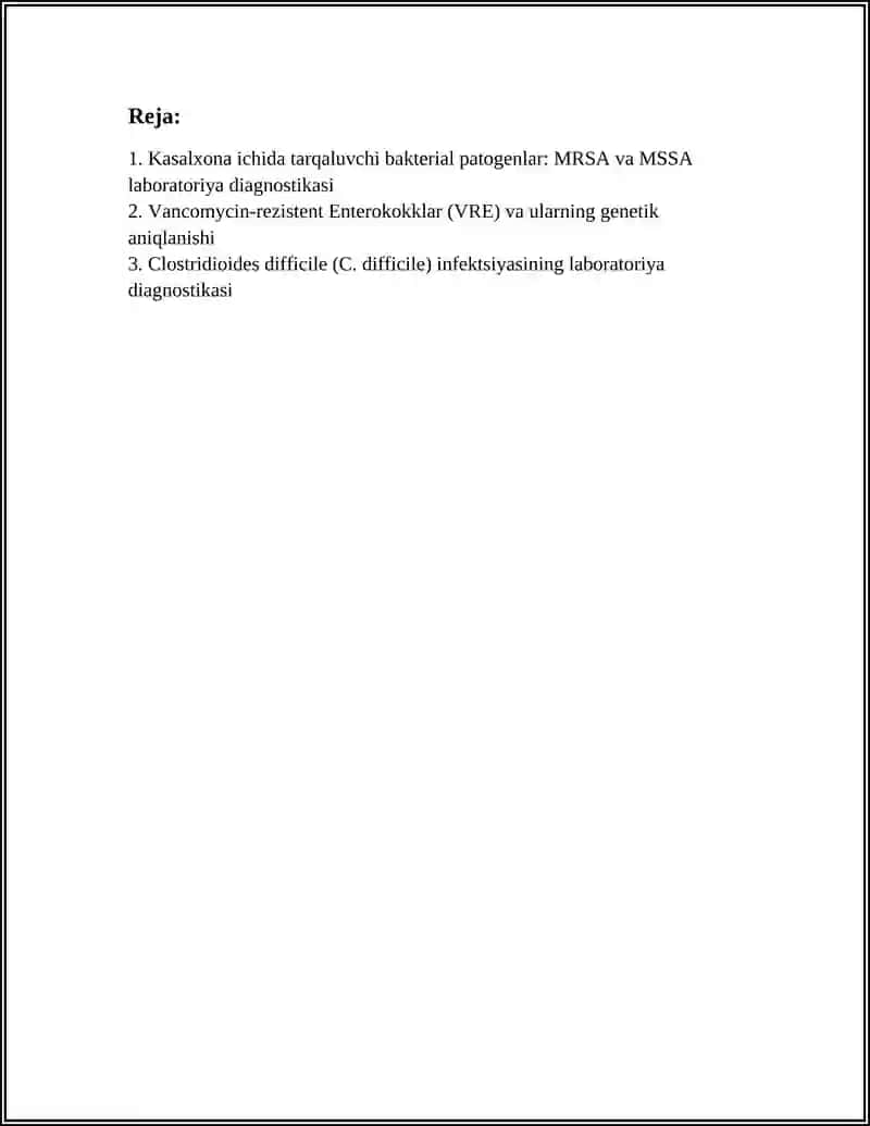 MRSA va MSSA laboratoriya diagnostikasi 2
