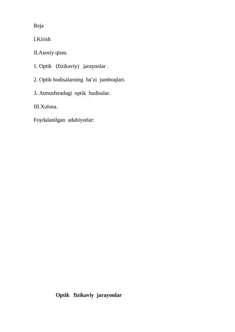 “Tabiatdagi optik hodisalar” 2