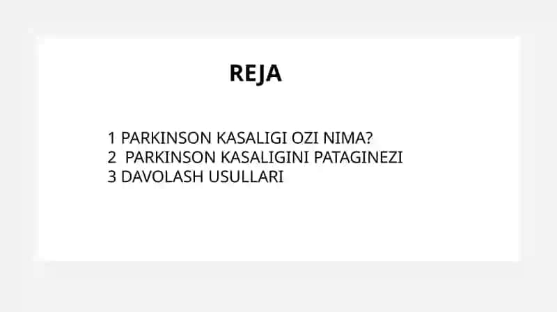 PARKINSON KASALIGI 2