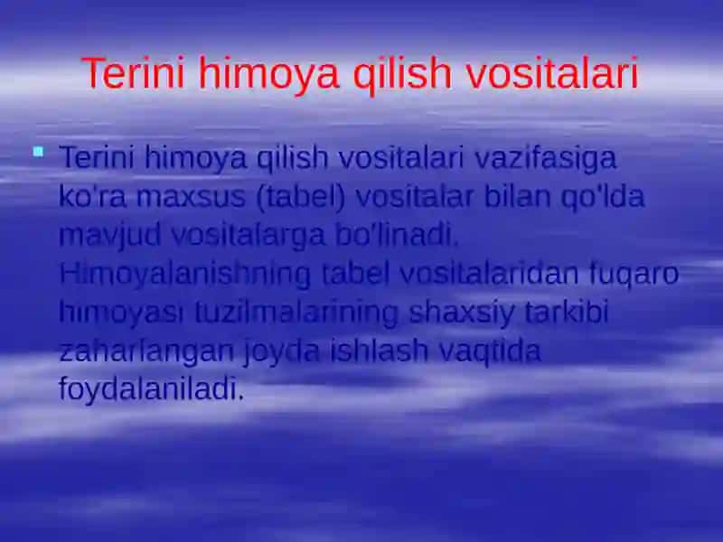 Terini himoya qilish vositalari 2