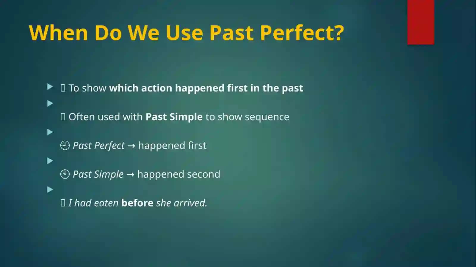 Past Perfect Tense 2