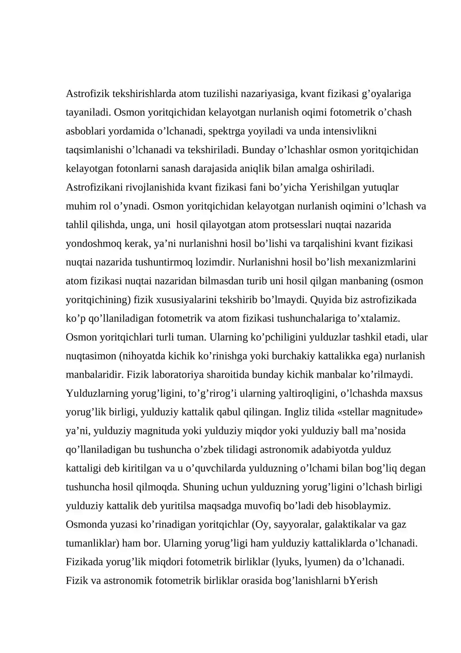 Asosiy astrofizik tushunchalar 2