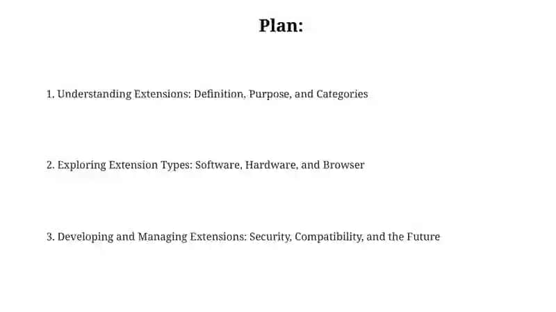 Types of extensions 2