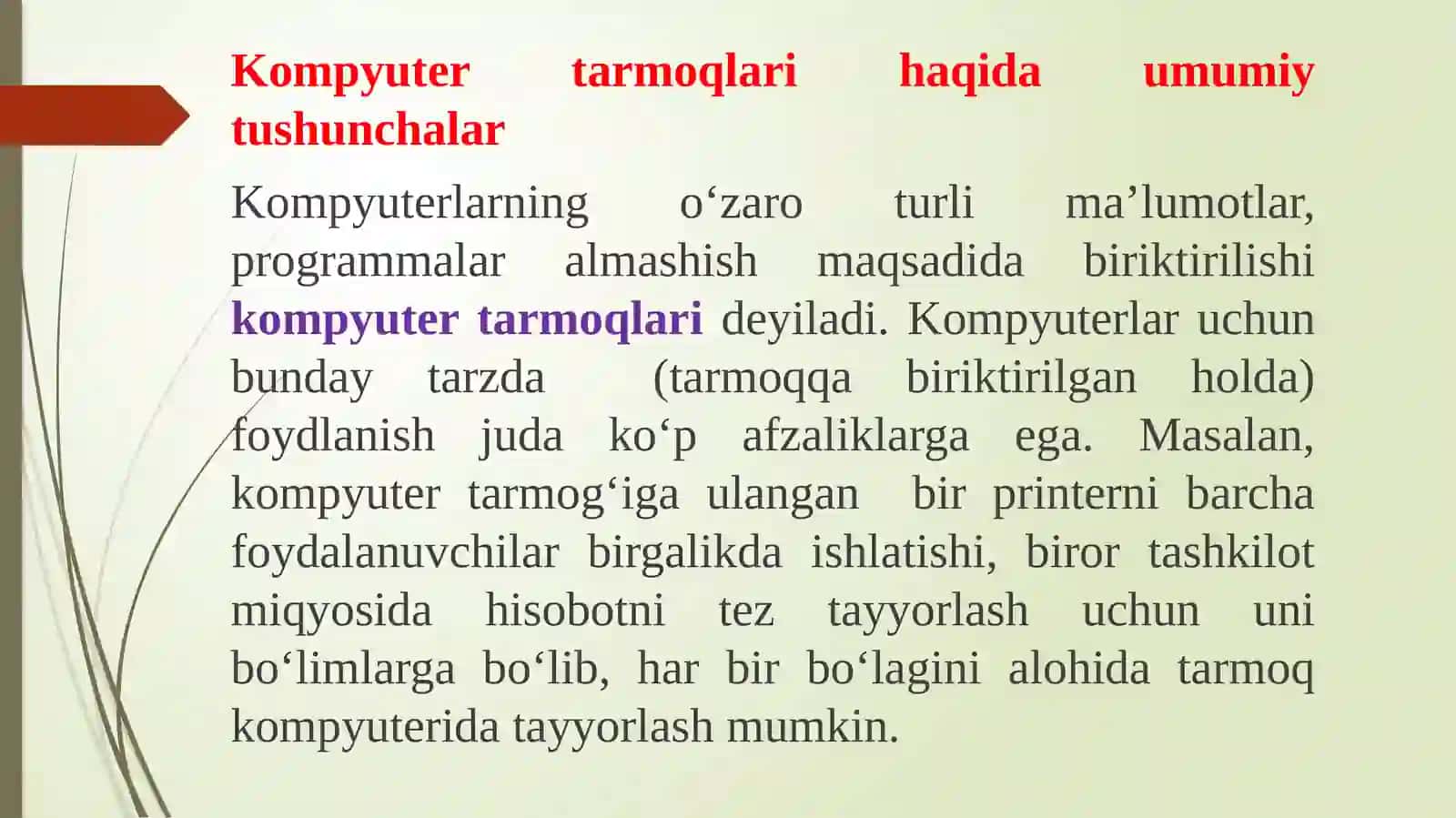 TARMOQ TEXNOLOGIYALARI 2