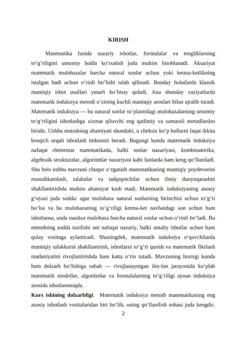 Matematik Induksiya Metodi 2
