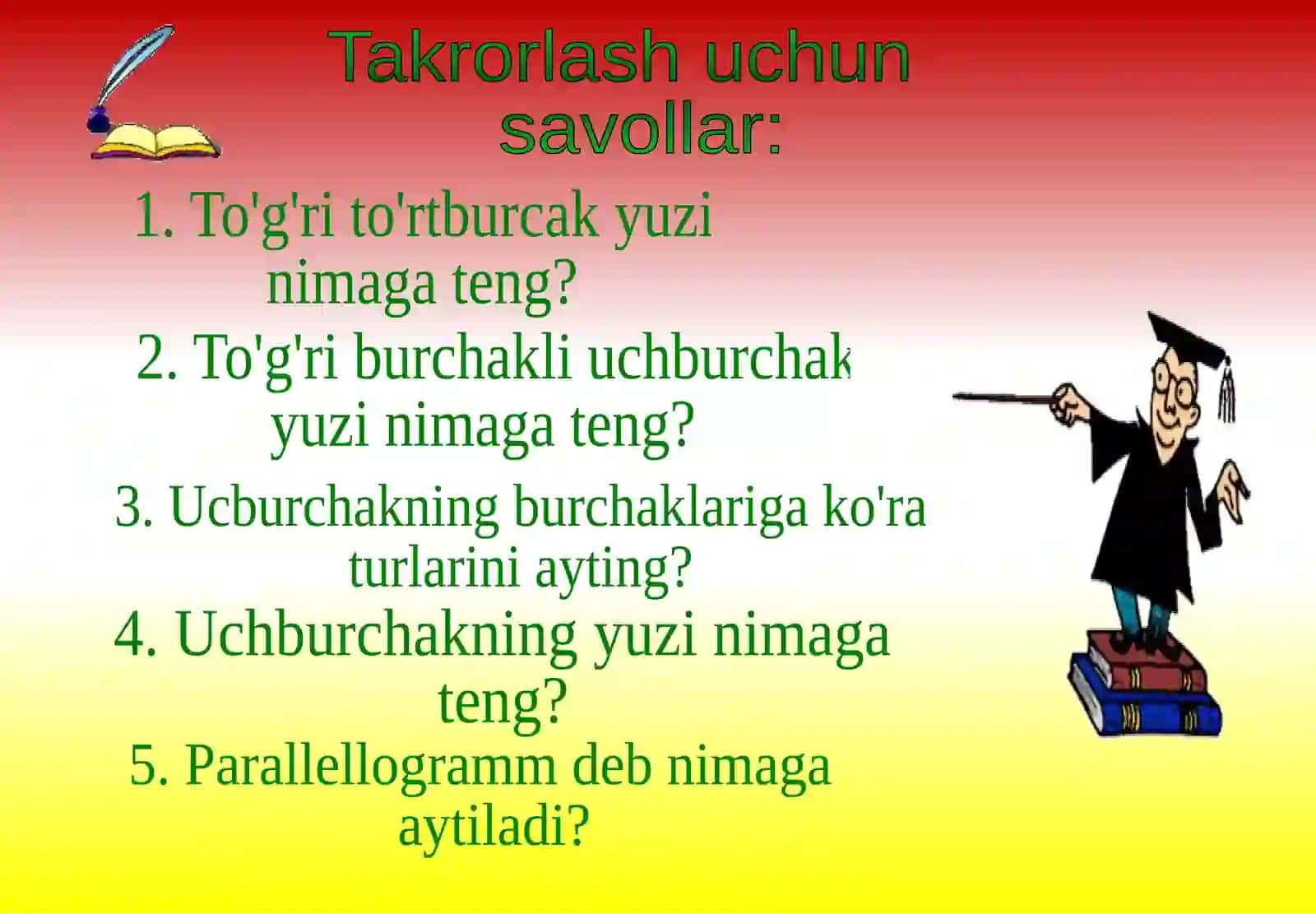 Romb va trapetsiyaning yuzi 2