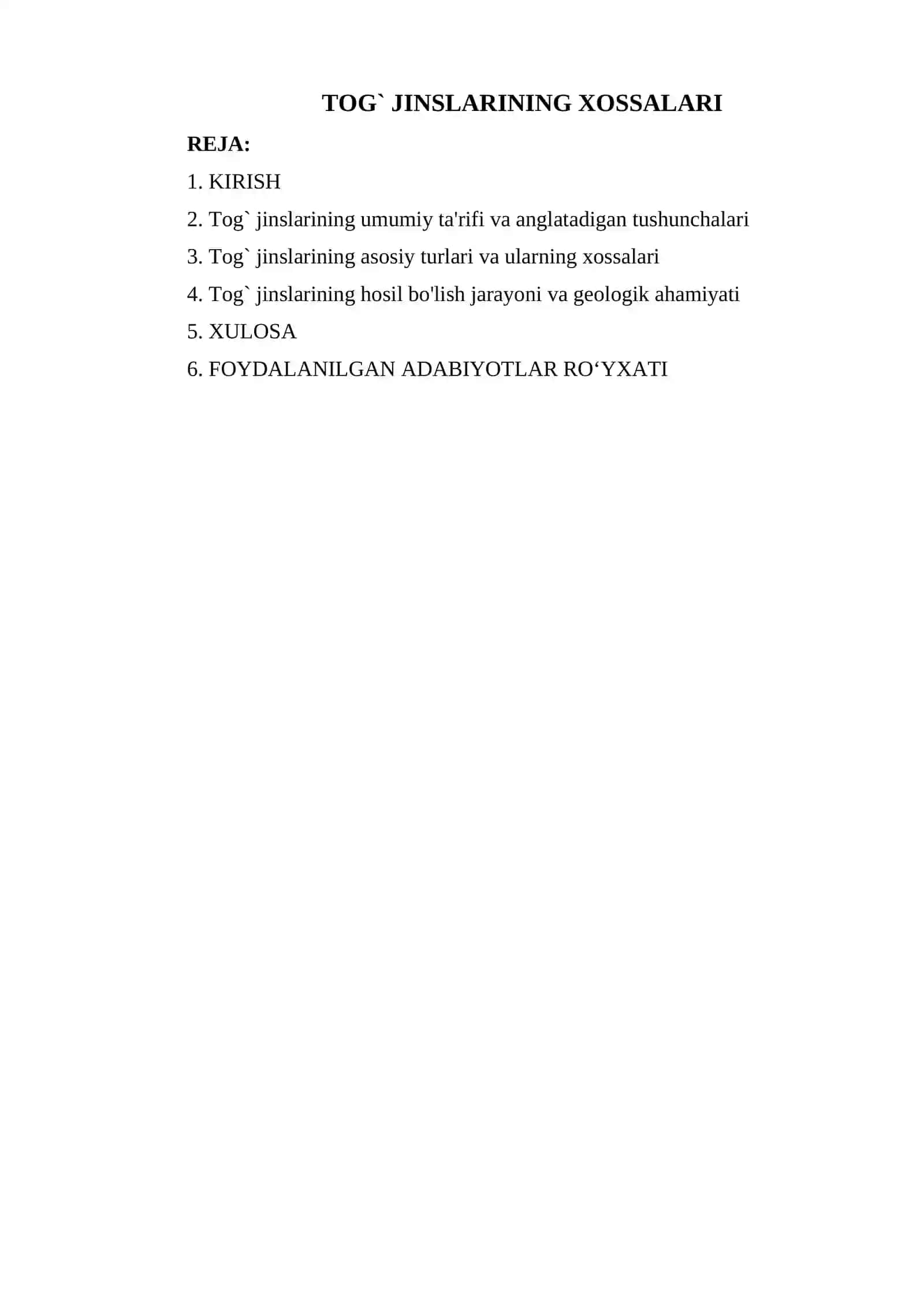 TOG` JINSLARINING XOSSALARI 2