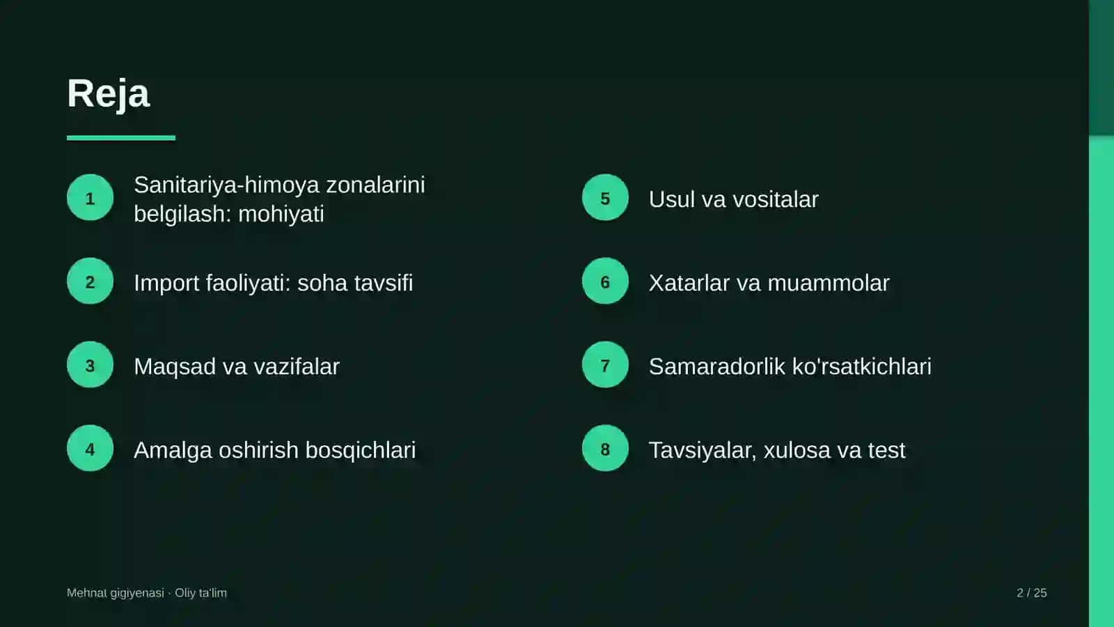 Import faoliyatida sanitariya-himoya zonalarini belgilash 2
