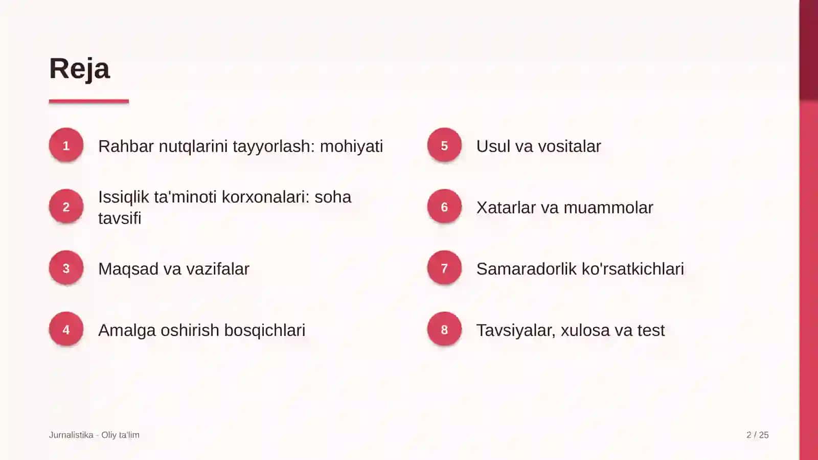 Issiqlik ta'minoti korxonalarida rahbar nutqlarini tayyorlash 2