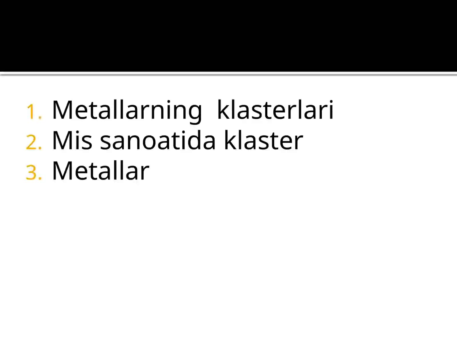 METALLARNING KLASTERLARI 2