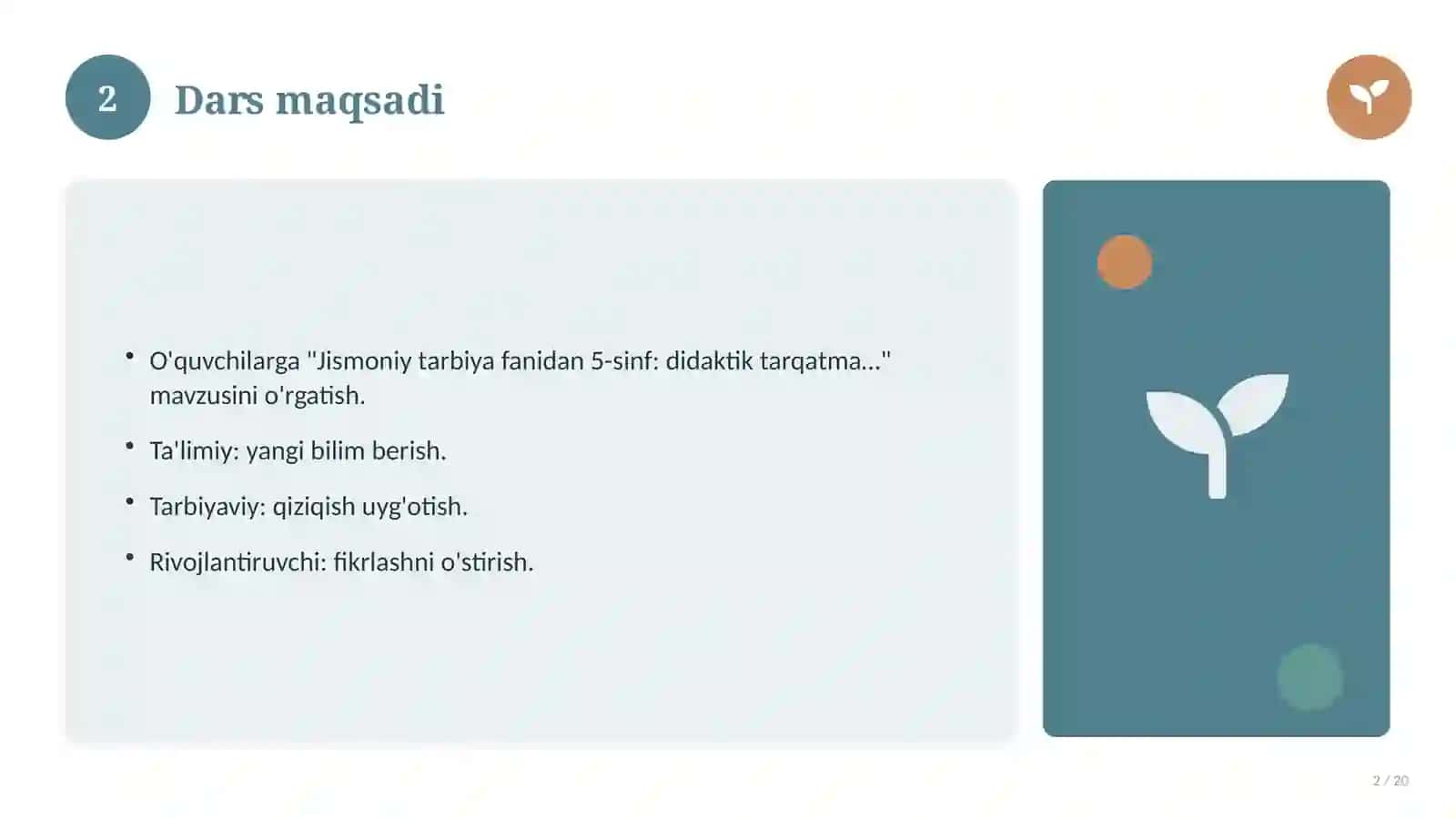 Jismoniy tarbiya fanidan 5-sinf: didaktik tarqatma materiallar 2